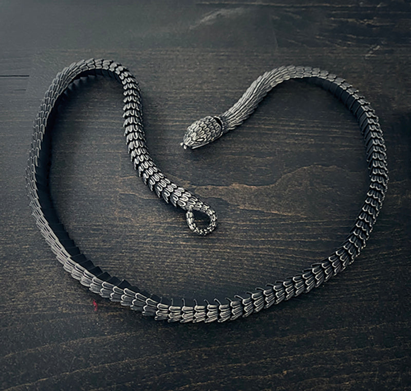 Jörmungandr, Ouroboros themed viking bracelet & necklace - BRACELETS