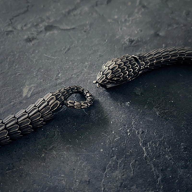 Jörmungandr, Ouroboros themed viking bracelet & necklace - BRACELETS