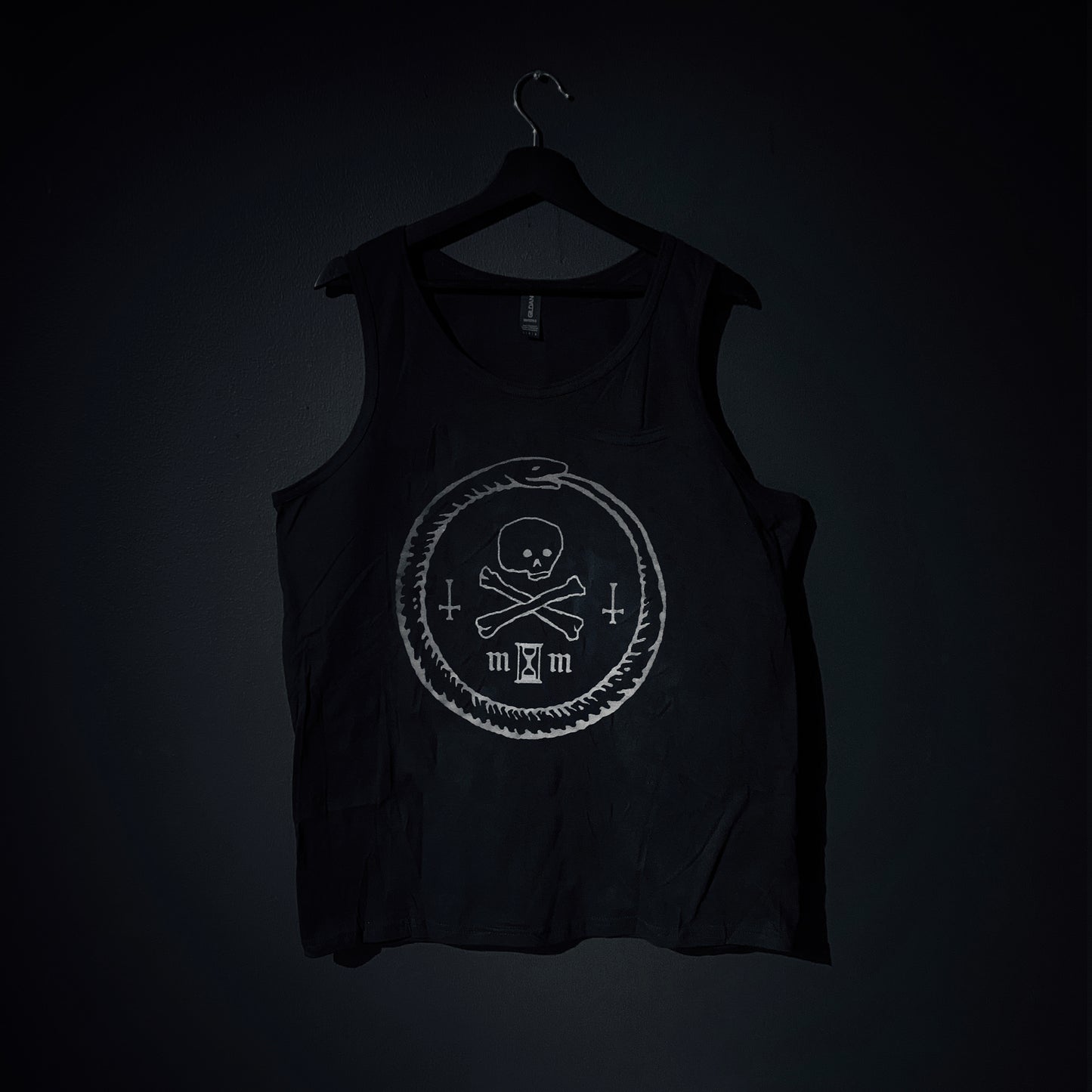 Ouroboros with skull, memento mori - LOOSE FIT TANKTOP