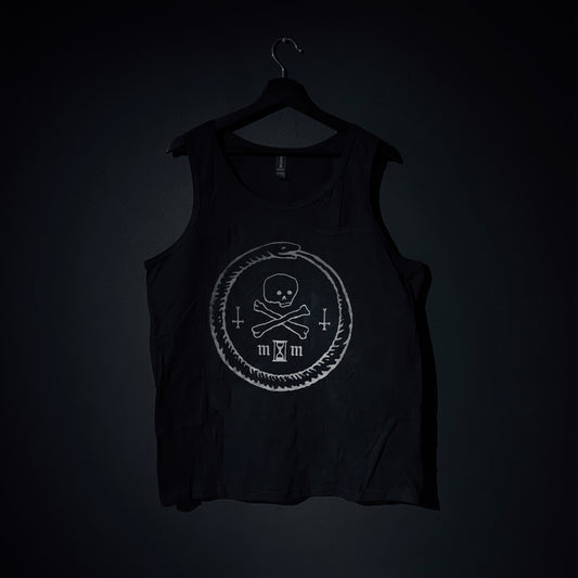 Ouroboros with skull, memento mori - LOOSE FIT TANKTOP