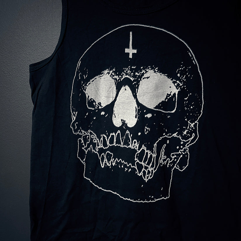 Black skull inverted design - LOOSE FIT TANKTOP