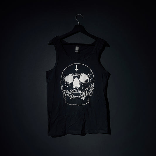 Black skull inverted design - LOOSE FIT TANKTOP