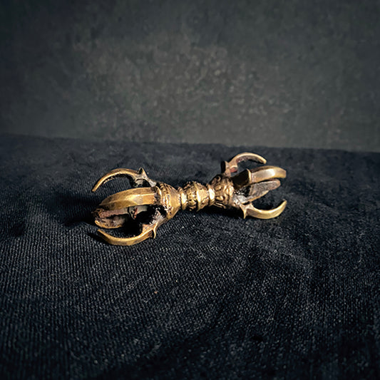 Open ended Vajra, dorje, magical ritual weapon brass edition - RITUAL ITEM