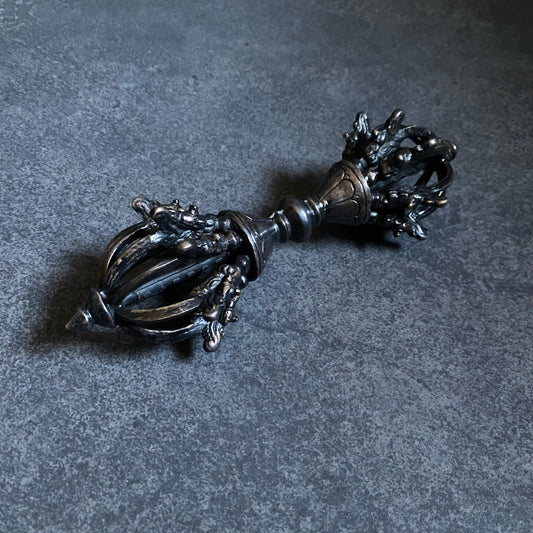 Oversized Vajra, dorje, magical ritual weapon black patina edition - RITUAL ITEM