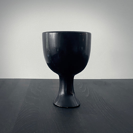 Altar Goblet, Black chalice, carved black obsidian - RITUAL ITEM