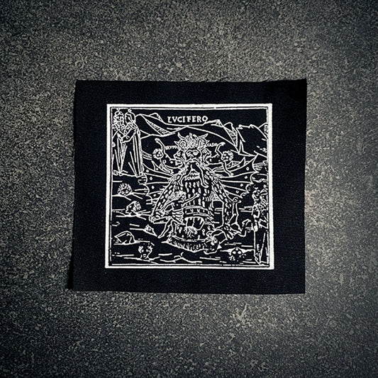 Lucifero, the devil, Lucifer, old print - screen printed PATCH