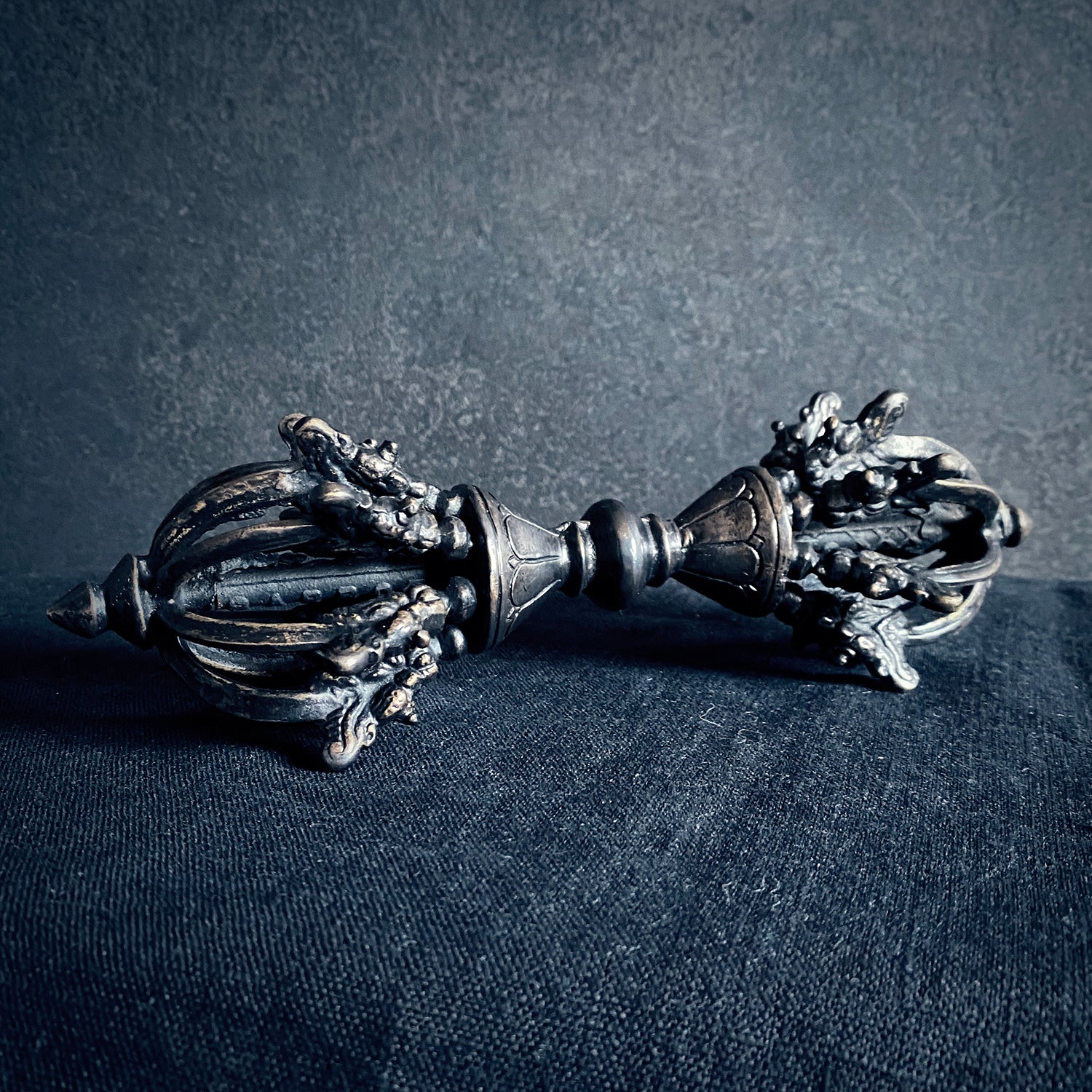 Oversized Vajra, dorje, magical ritual weapon black patina edition - R ...