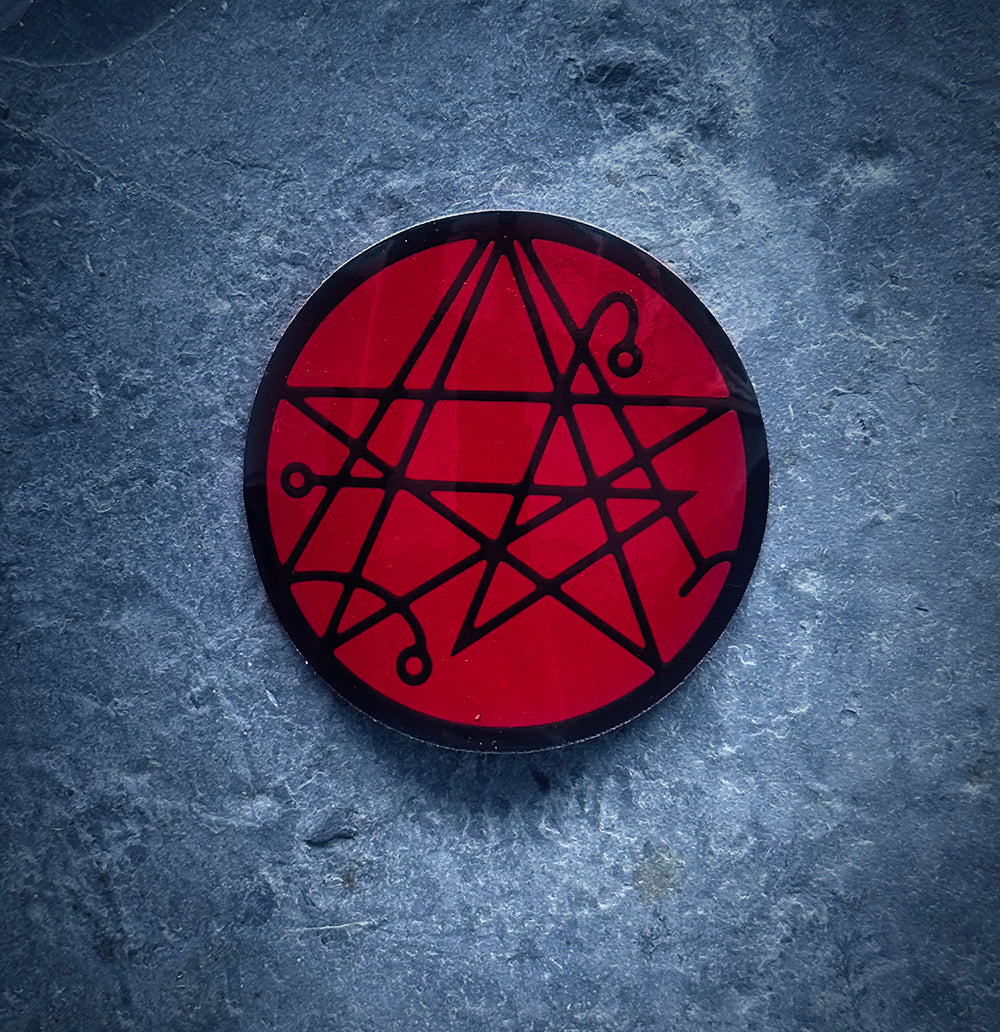 Necronomicon Gate, Gate of Yog-Sohoth, RED version, Lovecraft - STICKER