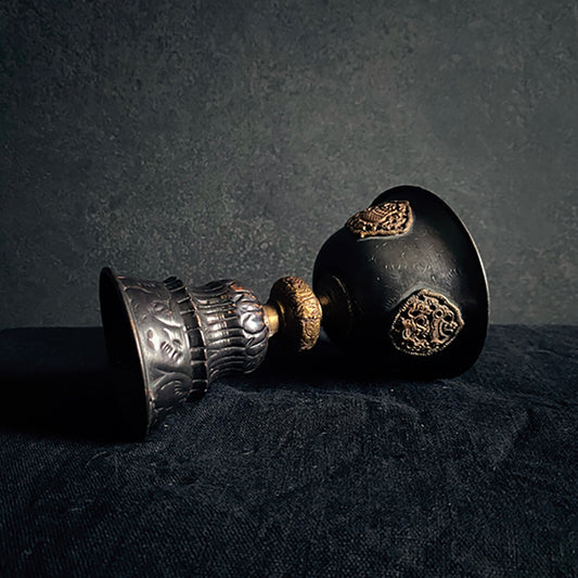 Butterlamp, Tibetan ritual tool, DARK patina edition - RITUAL ITEM