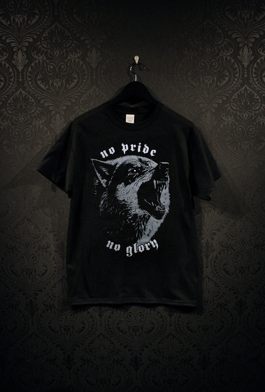 Wolf head, no pride no glory - T-shirt