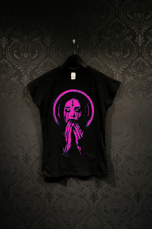 Pink Cross - T-shirt female fitted