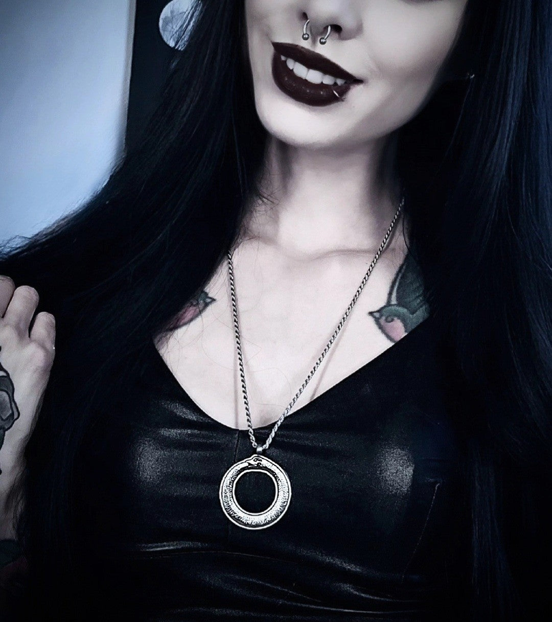 Ouroboros, tombstone, thick version - NECKLACE