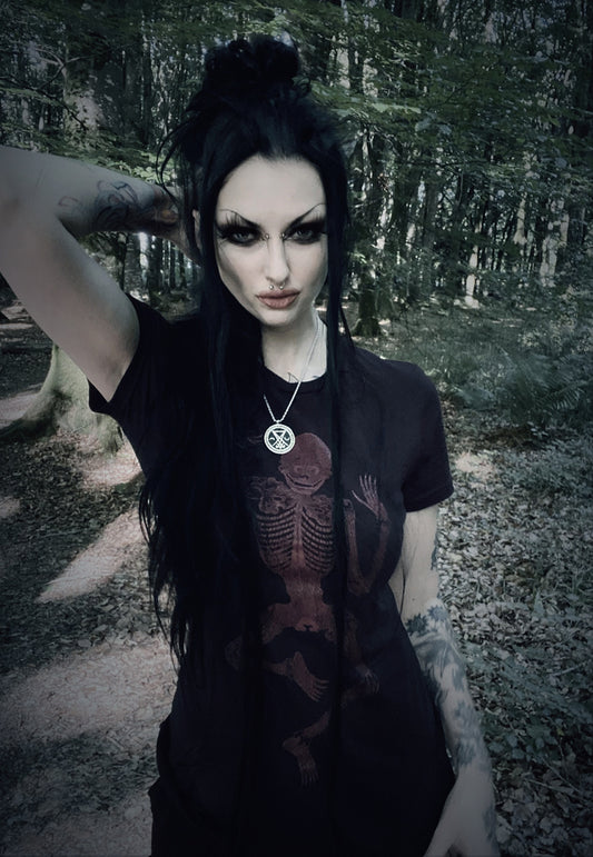 Tibetan dancing skeleton - T-shirt female fitted