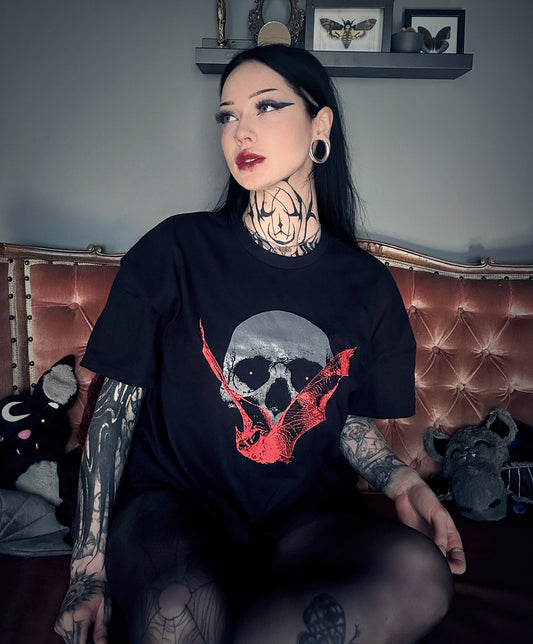 Bat with skull - T-shirt