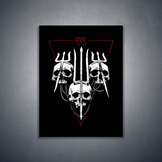 Trident skulls - Art print