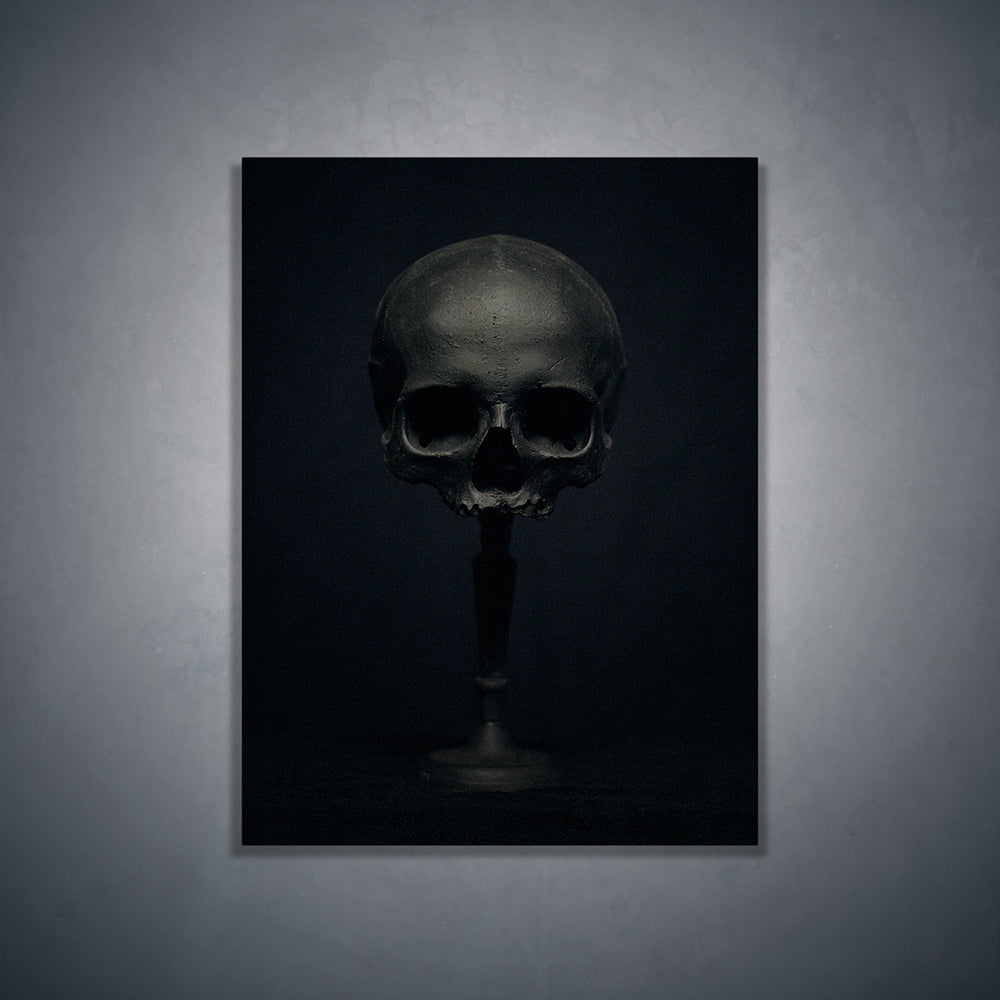 Still life skull, real human skull photography - Square art print main image 1