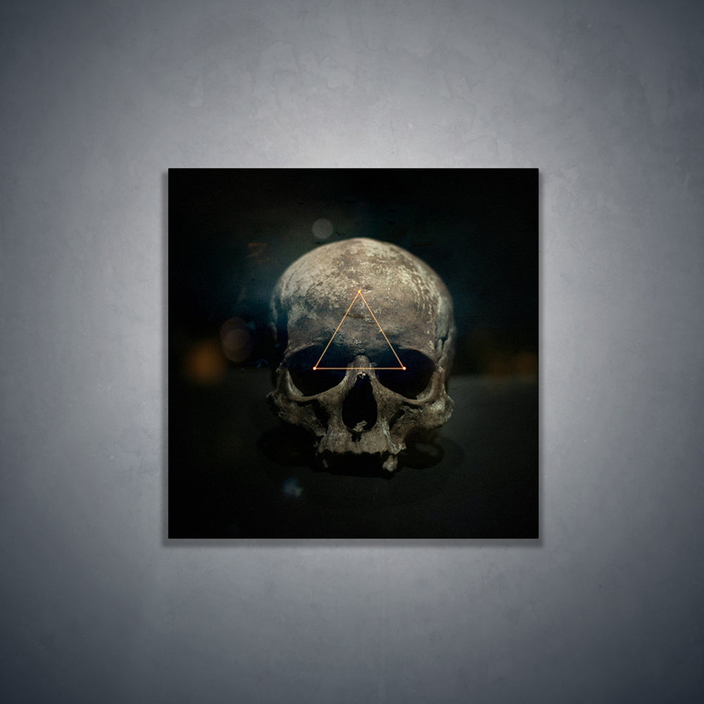 Third eye triangle skull - Square art print