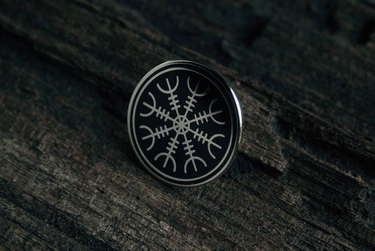 Ægishjálmur, Helm of awe (Aegishjalmr/Aegishjalmur), hard enamel version  - PIN