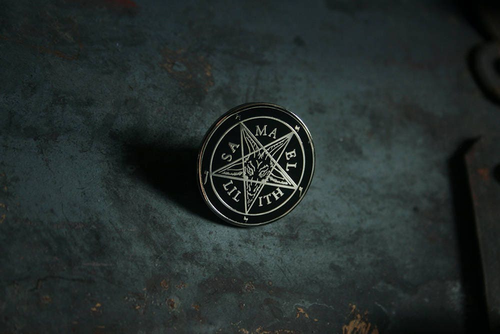 Pentagram Baphomet seal, Satan/Lilith/Samael/Leviathan - PIN