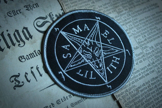 Seal of Baphomet - Samael and Lilith, silver version - PATCH