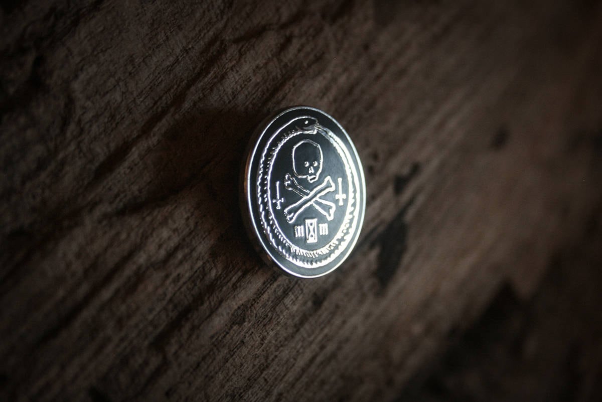 Ouroboros and skull, memento mori - PIN