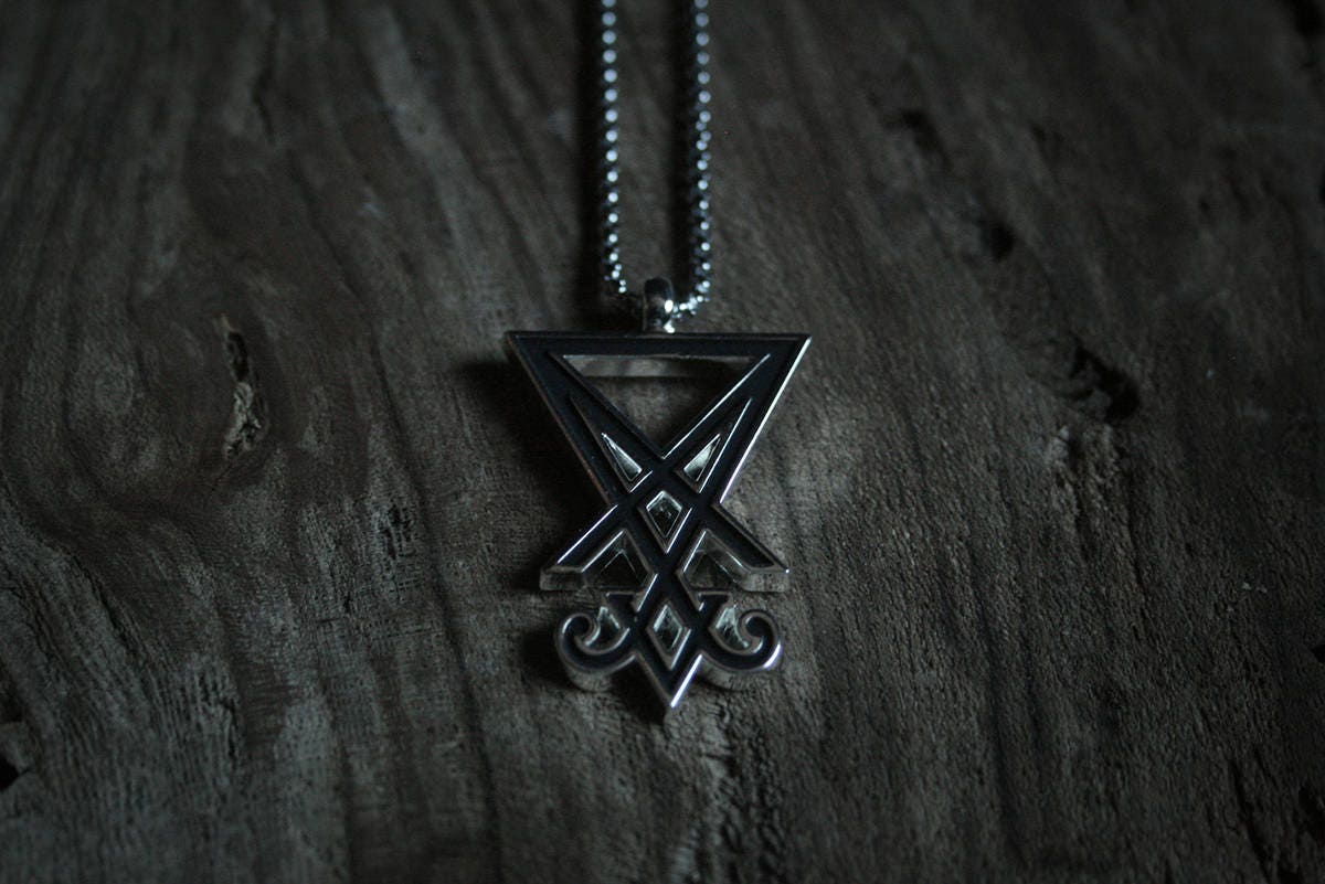 Seal of Lucifer, Sigil of Lucifer pendant - sterling silver necklace