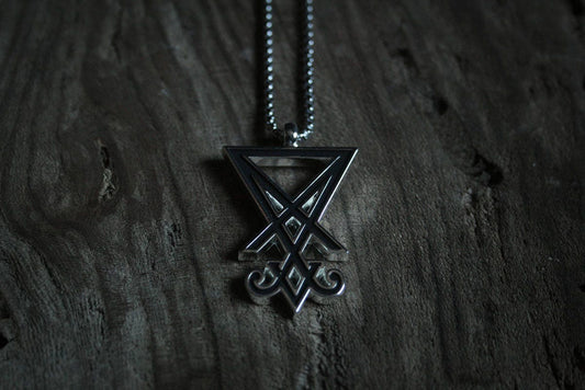 Seal of Lucifer, Sigil of Lucifer pendant - sterling silver necklace