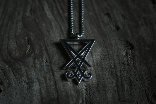 Seal of Lucifer, Sigil of Lucifer pendant - sterling silver necklace