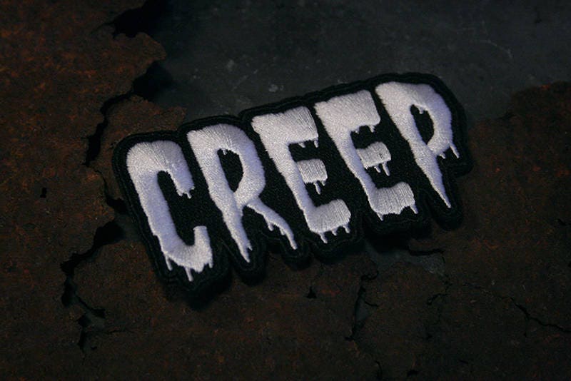 CREEP, old school horror, vintage style - PATCH