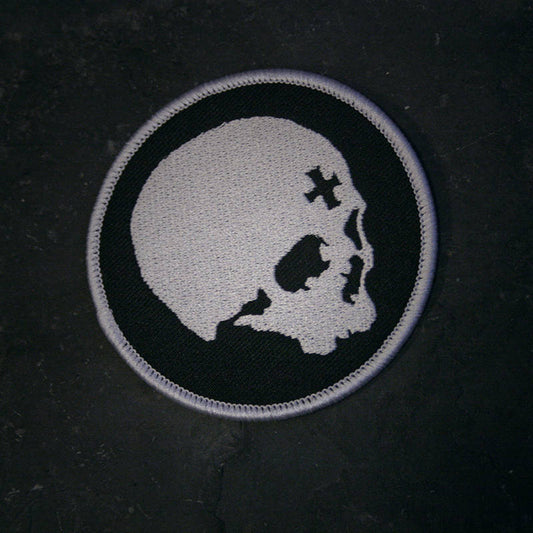 Skull circle white - PATCH