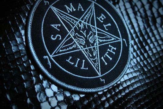 Seal of Baphomet - Samael and Lilith, silver version - PATCH