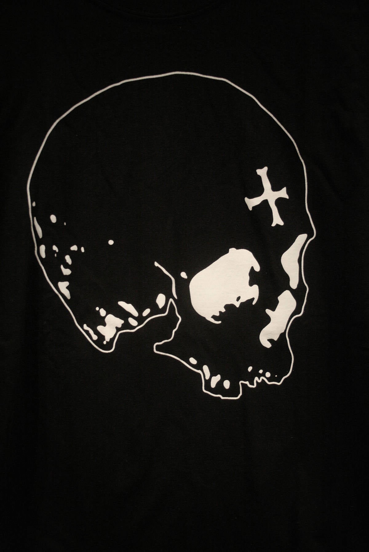 Black skull T-shirt female fitted