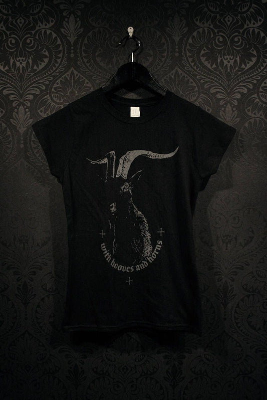 With hooves and horns T-shirt female fitted