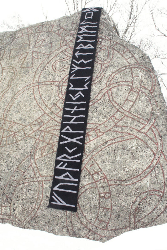 RUNE scarf, elder futhark runes - KNITTED SCARF