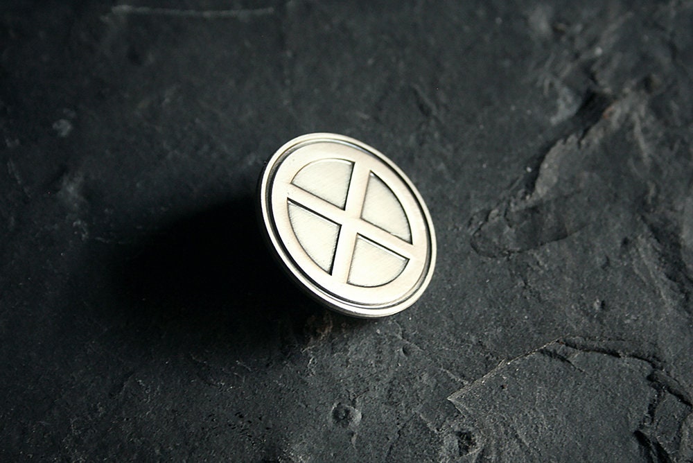 Solar cross petroglyph - PIN