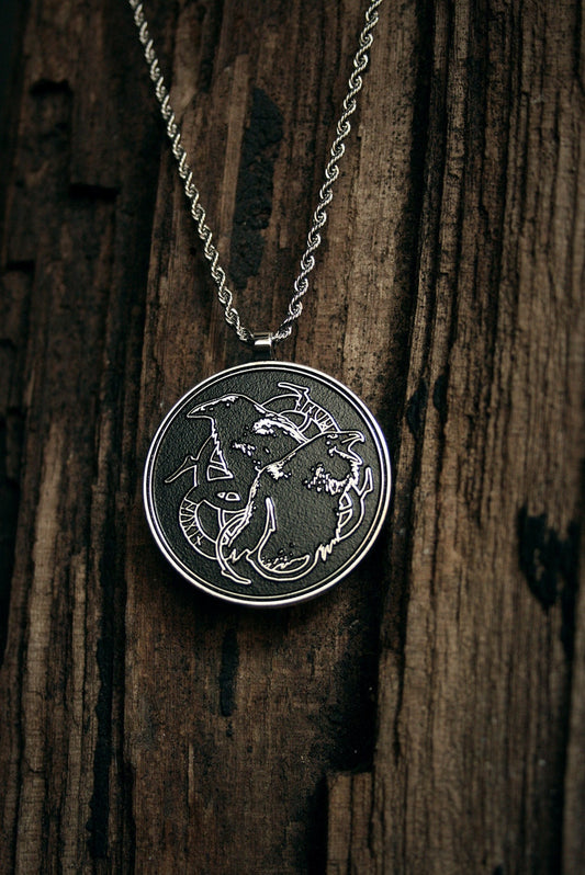 Hugin and Munin, Odins ravens - NECKLACE