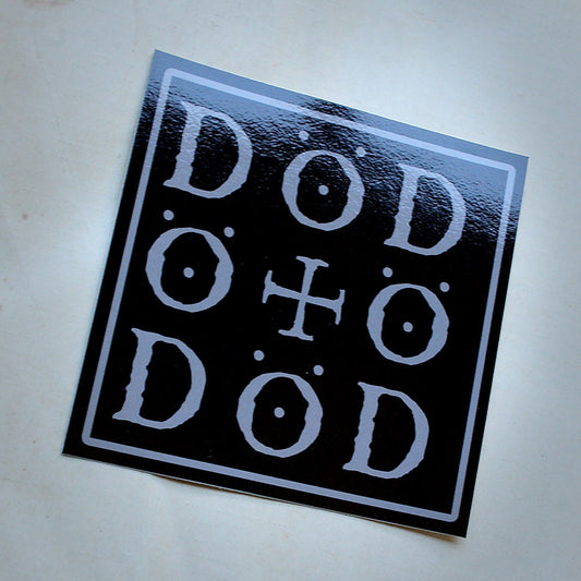 DÖD (death) palindrome - vinyl STICKER