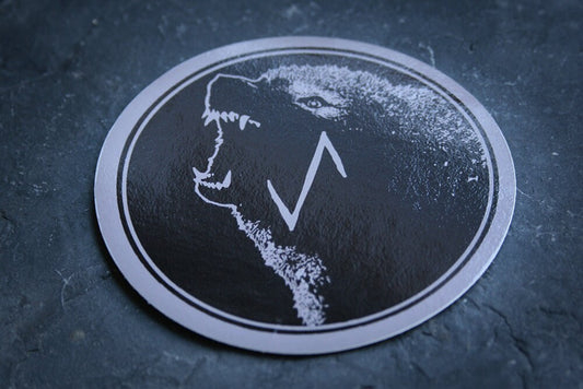 WOLF with rune, Eihwaz - vinyl STICKER