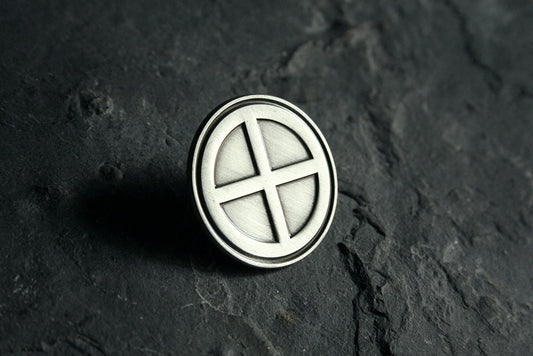 Solar cross petroglyph - PIN