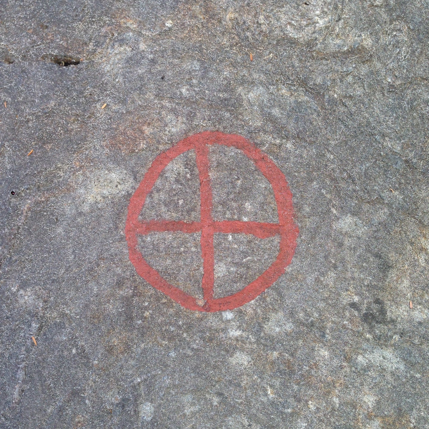 Solar cross petroglyph - PIN