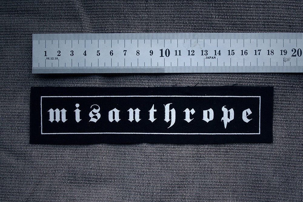 Misanthrope - screen printed PATCH