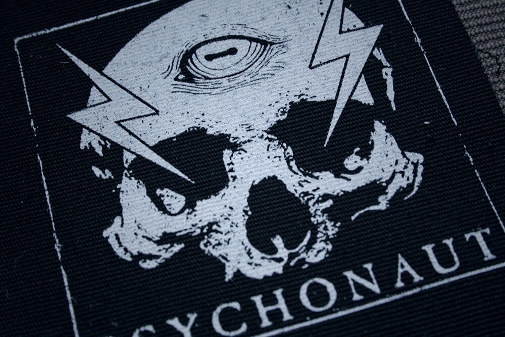 Psychonaut with skull and third eye design - screen printed PATCH