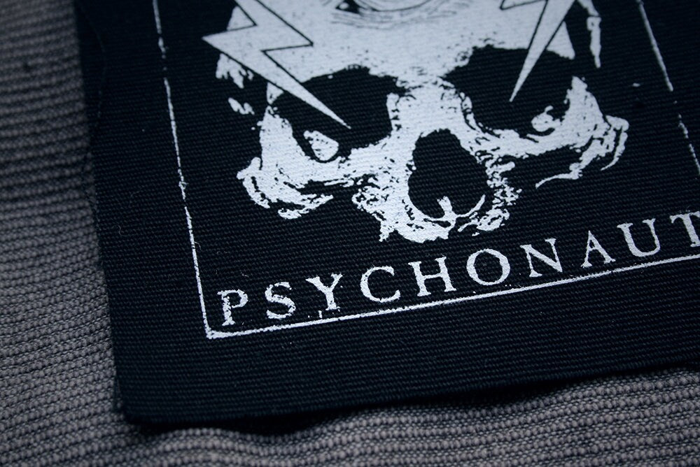 Psychonaut with skull and third eye design - screen printed PATCH