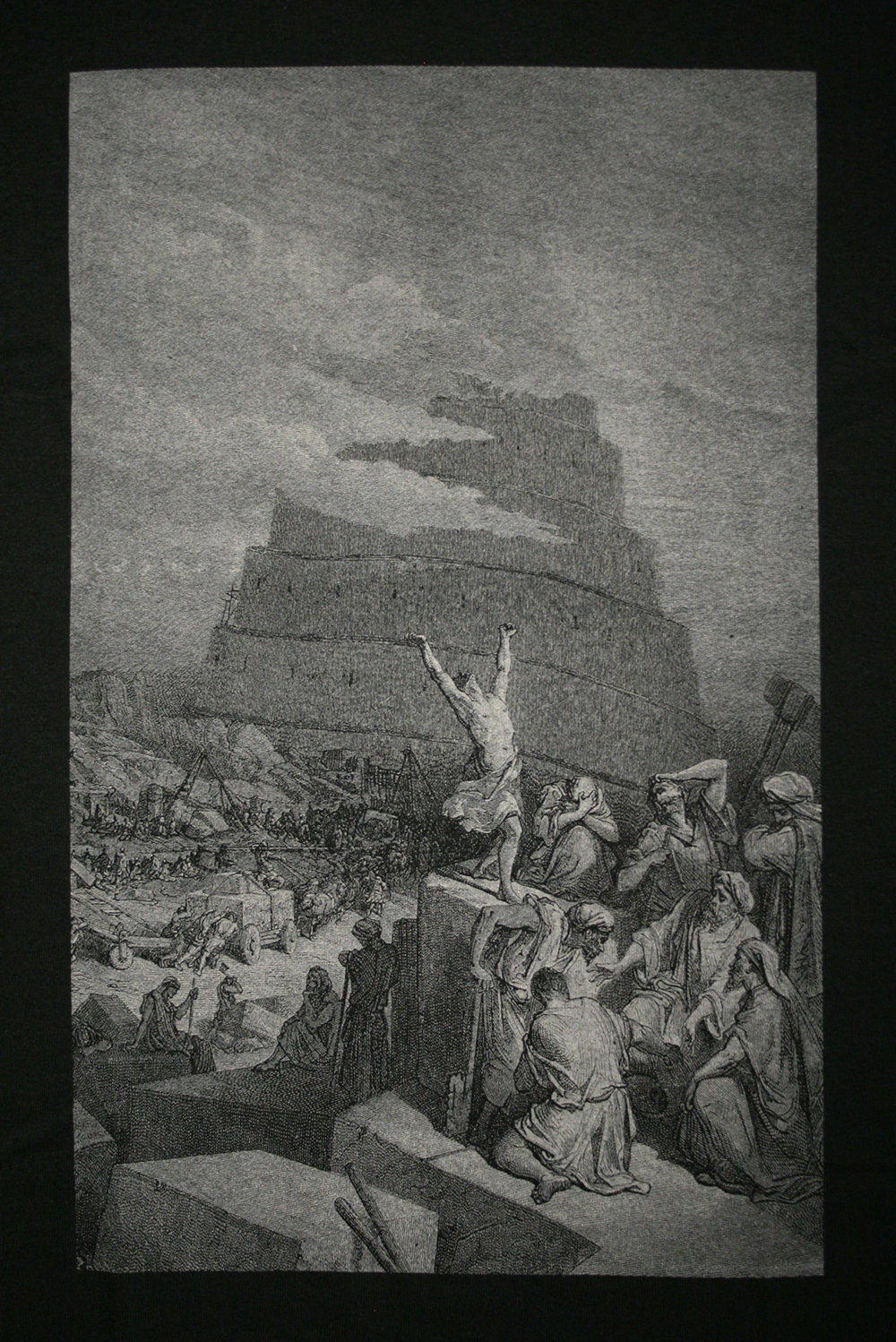 Tower of Babel, Gustave Dore illustration - T-shirt