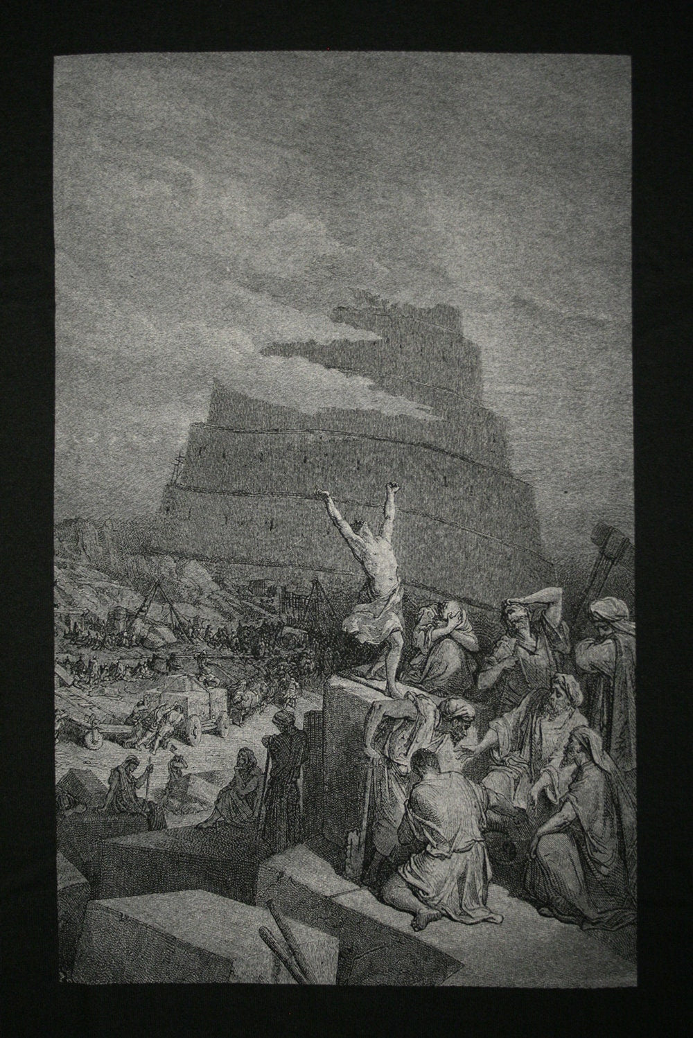 Tower of Babel, Gustave Dore - T-shirt female fitted