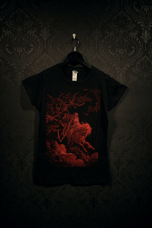 DEATH red edition, Gustave Dore illustration - T-shirt female fitted
