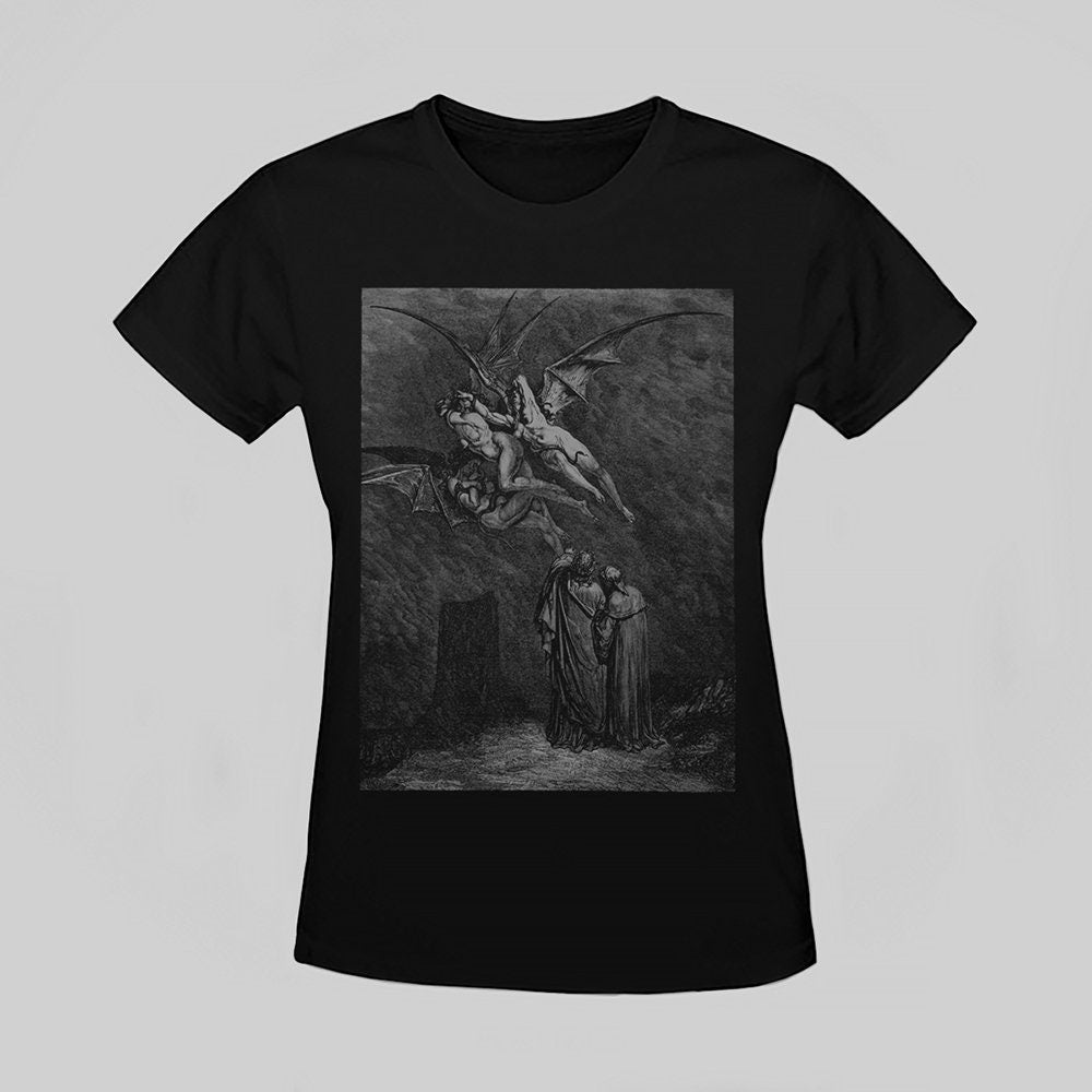 The Erinnys, demons, Gustave Dore illustration- T-shirt female fitted