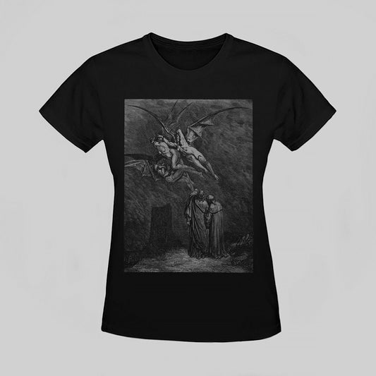 The Erinnys, demons, Gustave Dore illustration- T-shirt female fitted