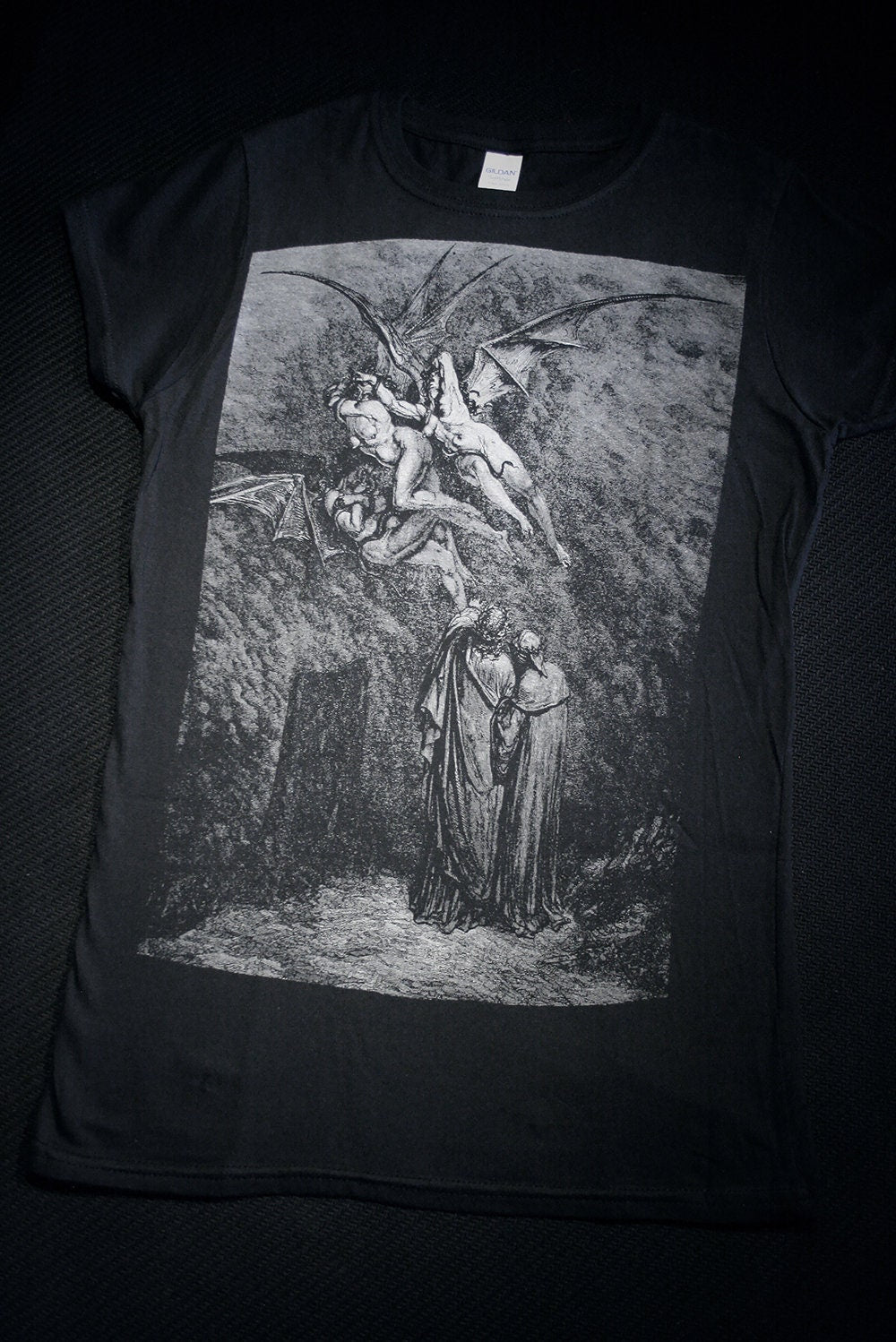 The Erinnys, demons, Gustave Dore illustration- T-shirt female fitted