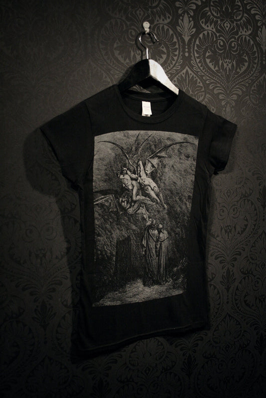 The Erinnys, demons, Gustave Dore illustration- T-shirt female fitted